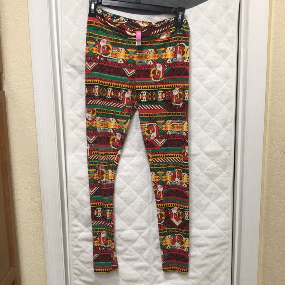 Lularoe Santa Claus Leggings.